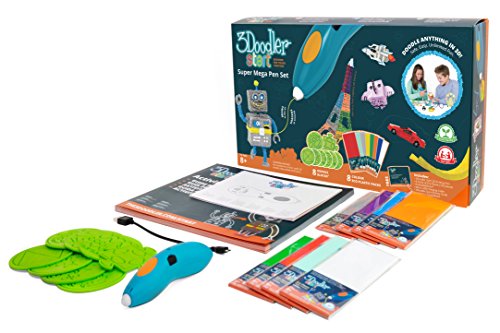 3Doodler Start Mega 3D Pen Set For Kids with Free Refill Filament + DoodleBlocks - STEM Toy For Boys & Girls, Age 6 & Up - Toy of The Year Award Winner