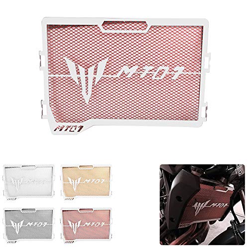 Stainless Steel Motorcycle Radiator Guard Protective Grille Cover for Yamaha MT07 2014-2019 (Red)