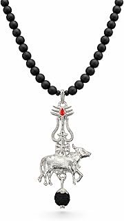 Gratify Karungali Mala 108 Beads with Shiva Trishul Pendant | Original Black Ebony Wood for Meditation, Protection &amp; Energ...