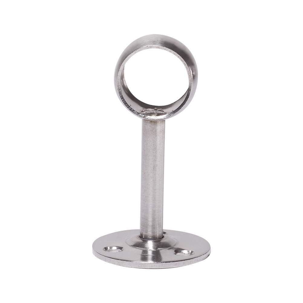 Mromax Sliver Tone Wardrobe Clothes Towel 22Mm Dia Tube Rail Center Support Socket