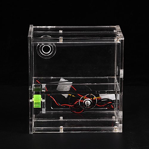 Serbatoio raffreddamento,Serbatoio doppio Computer Serbatoio raffreddamento ad acqua con lettore CD con termometro a quadrante,3 vie Flussimetro,Riduzione del rumore,4 pin Interfaccia di alimentazione