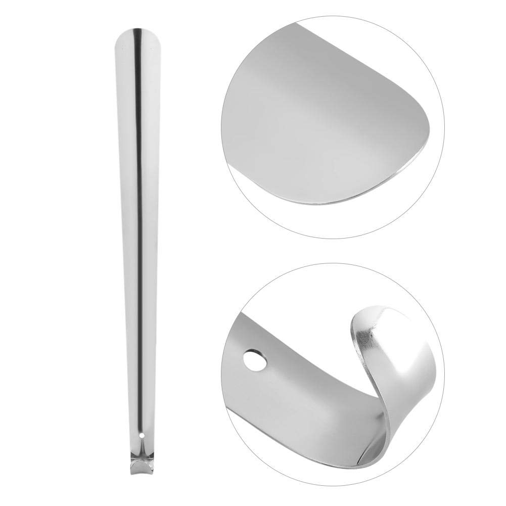 80 cm długa łyżka do butów-Duokon plastikowa łyżka do butów długa łyżka do butów, profesjonalna polerowana łyżka do butów ze stali nierdzewnej dla osób starszych polerowana srebrna metalowa łyżka do butów