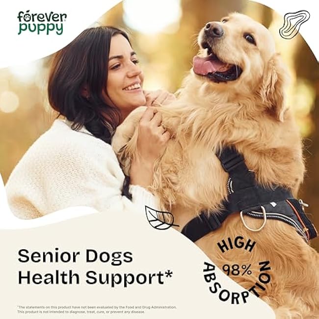 Forever Puppy Senior Dogs Drops - Immune & Brain Support Complex for Elderly Dogs of All Breeds & Sizes - Vitamins and Supplements for Older Pets - Food Supplements - 2 oz-nmFUHB2r