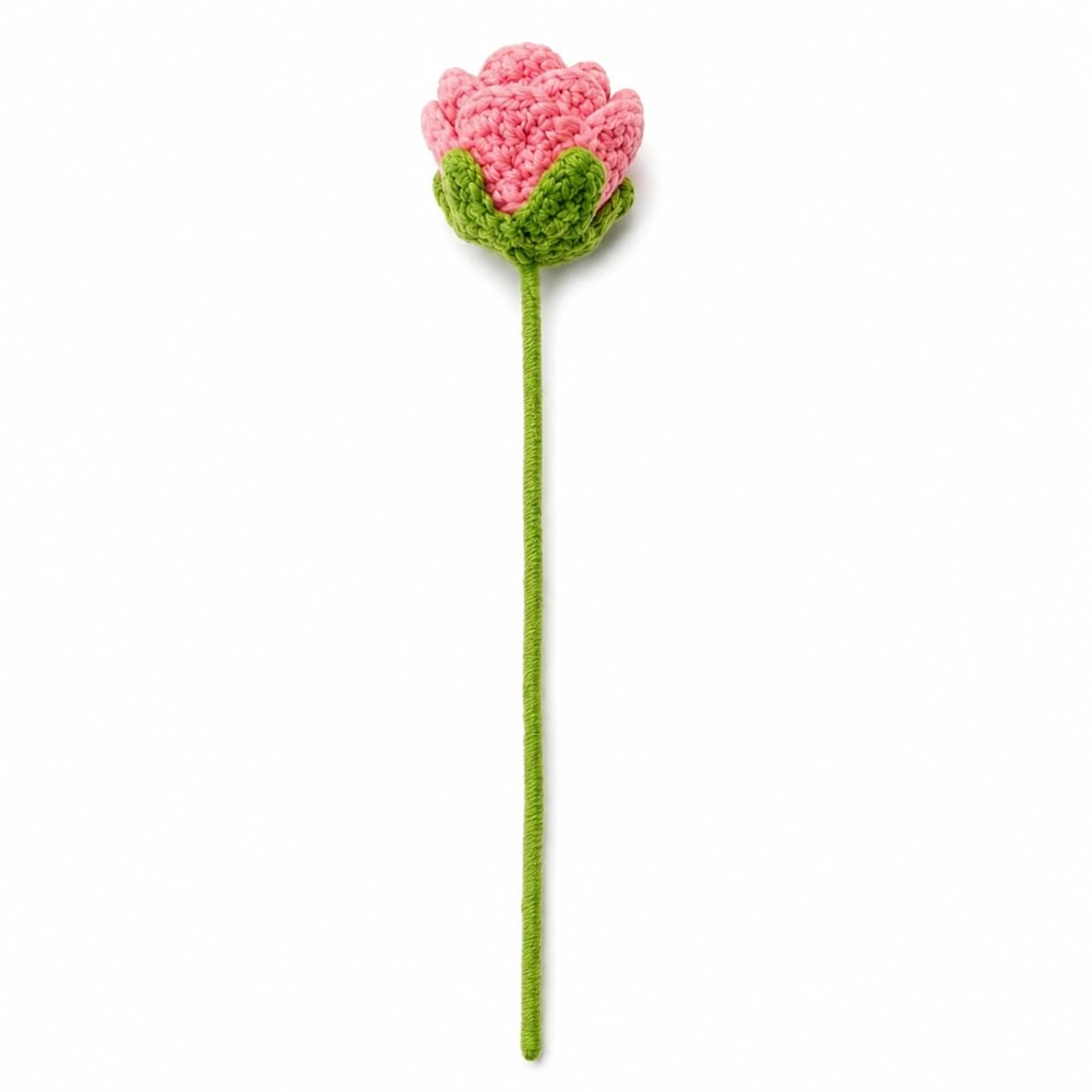 Mior Care Handmade Crochet Rose, Everlasting Knitted Flower for Women, Girlfriend, Mom, Long Stem Artificial Rose for Birthday, Anniversary, Valentine's Day, Home Table Decor, Pink Floral Gift โ image 1