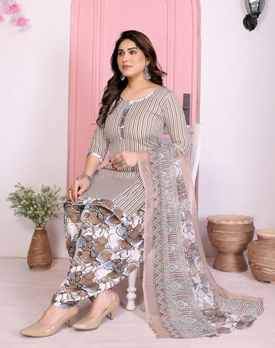 Image of Yashika Unstiched Crepe dress materials | Crepe Salwar Suit for women with dupatta | suit material for women unstitched