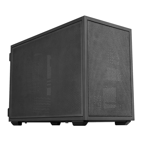 Image of Lian Li B4-mATX 21.3L PC Case, 358mm GPU, 360 AIO, 2 Slim Fans, Black Mesh | 2 Pre-Installed 120mm Slim Top Fans, Supports 360mm AIO, 140mm ATX PSU, Horizontal /Vertical Setup, Small Form Factor (B4X)