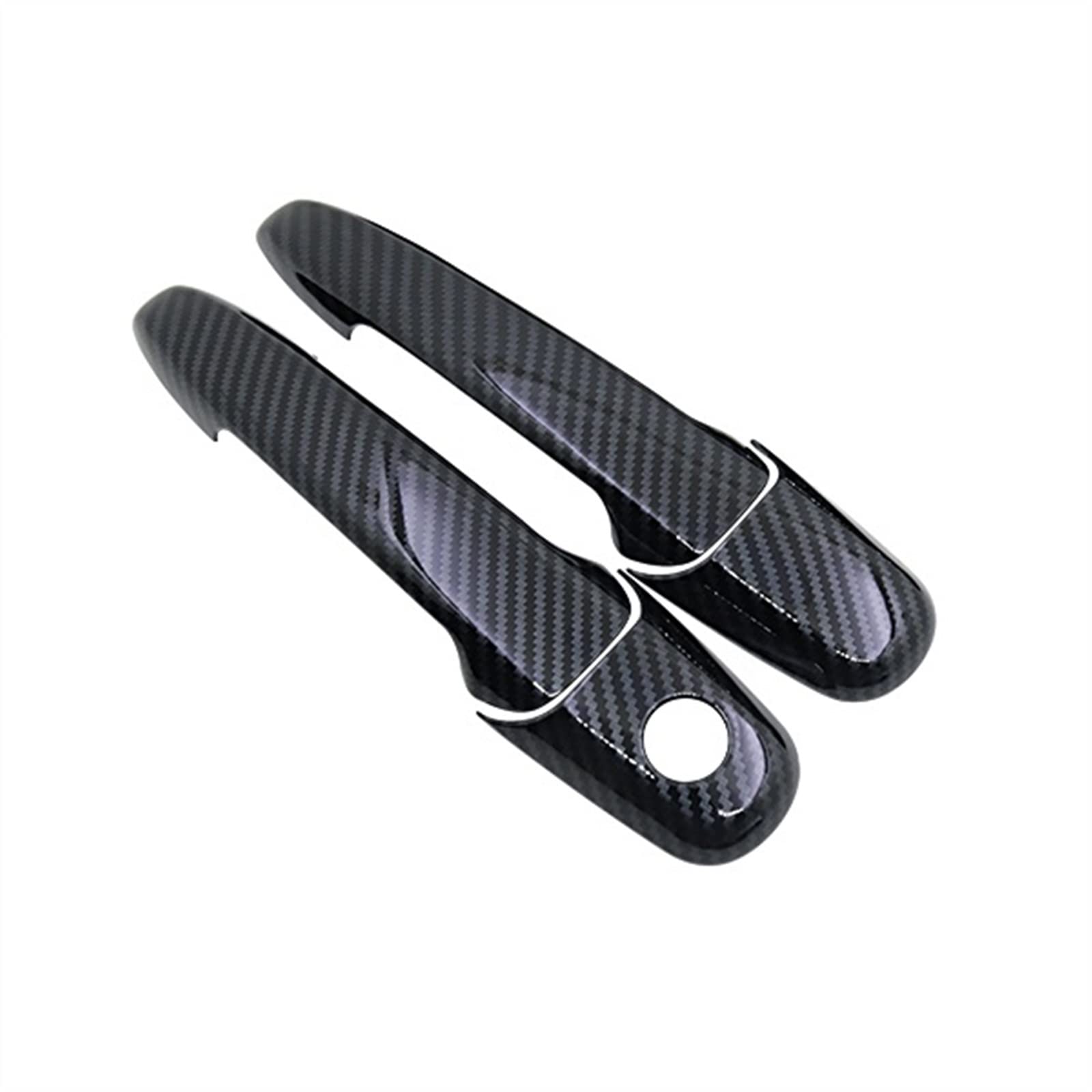 Jtwmty Style 2 Carbon Fiber Car Door Handle Cover Accessories For Ford For Mustang For Shelby Gt Gt500 2005 2006 2007-2014(Style 2)