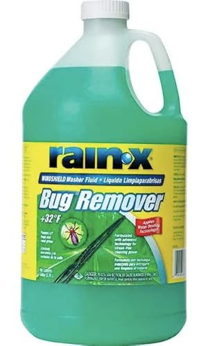6 Pack Rain X Green Windshield Washer Fluid With Rain Repellant & Bug Remover 32* F All Weather Fluid 1 Gallon Each