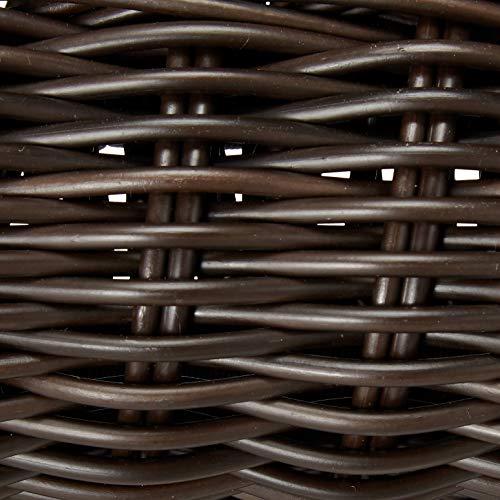 Outdoor Espresso Wicker Patio Furniture End Table #TOP3