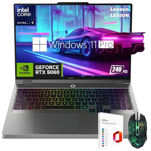Lenovo Legion 5i Ordenador portátil para Juegos de 16', Pantalla IPS 240Hz, Intel Ultra 9 275HX, NVIDIA RTX 5060, 32GB DDR5 • SSD de 1 TB• Wi-Fi 7• Thunderbolt 4, retroiluminación RGB, Windows 11 Pro