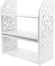 LIFKOME 2 Peças Estante De Madeira Estante Retrátil Escada Estante Estante De Escritório Estante Ajustável Estante Para Mesa Do Chão Ao Teto Estantes Prateleira De Exibição De Madeira