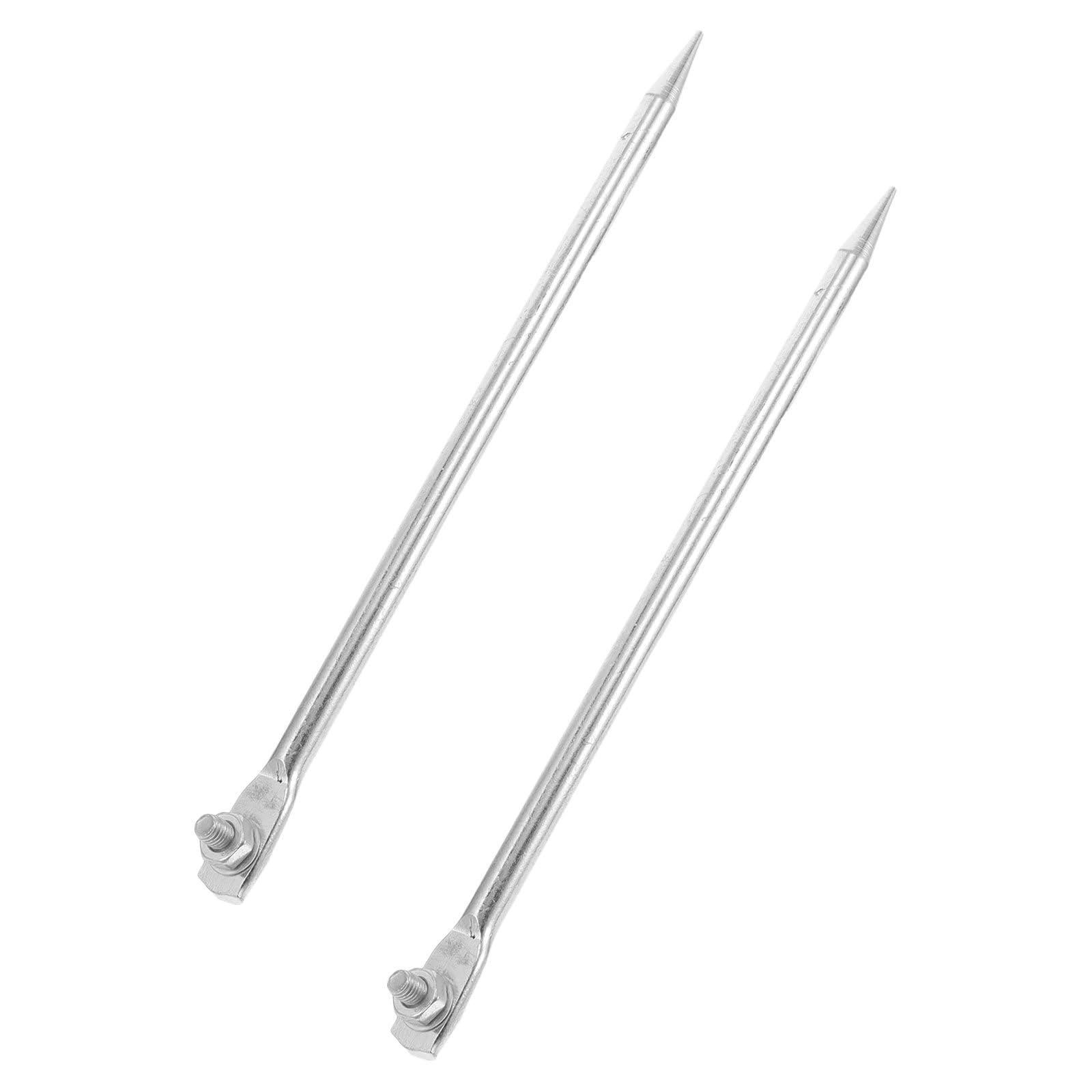 Varilla de tierra galvanizada Mipcase de alta resistencia para protección contra rayos, 2 uds 8