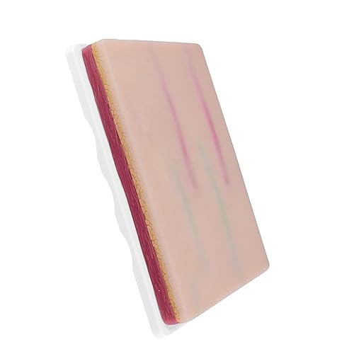 Kit de práctica IV para entrenamiento de venopunción con 2 venas incrustadas y 2 vasos rojos, almohadilla de práctica de inyección de piel de