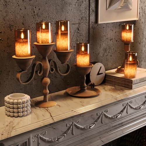 Viodaim SN00119 Crystal Texture Design Flickering Flameless Candles thumb #3