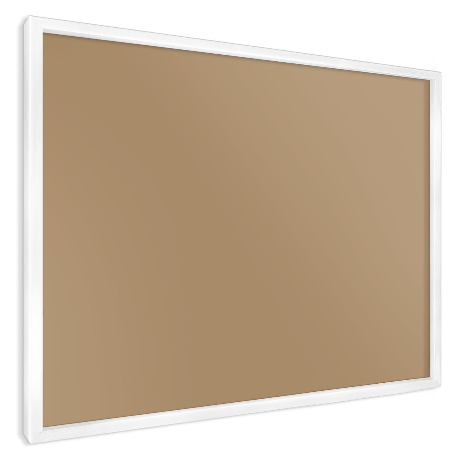 Bacheca Magnetica 70x50 cm | con Cornice Bianca | Colore Marrone | Montaggio Facile | Lavagna Memo per Casa | Organizzatore Parete Familiare | Per Appunti, Messaggi e Appuntamenti