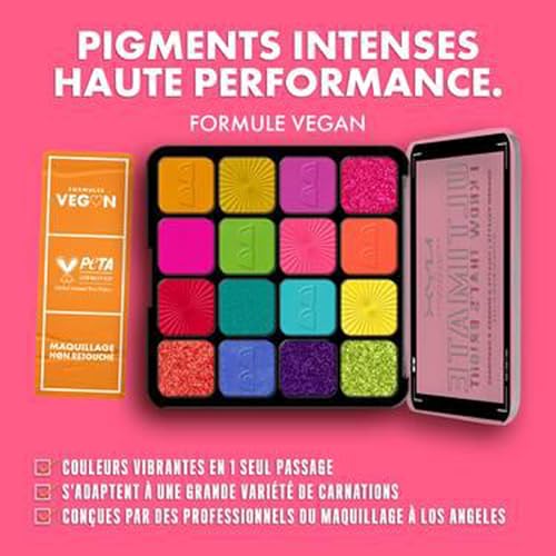 NYX Professional Makeup Palette de Fards à Paupières Ultimate Shadow 16 couleurs Finition et Longue Durée Formule Vegan Sans Ingrédients d'Origine Animale ou Dérivé I Know That' Bright - vue 3