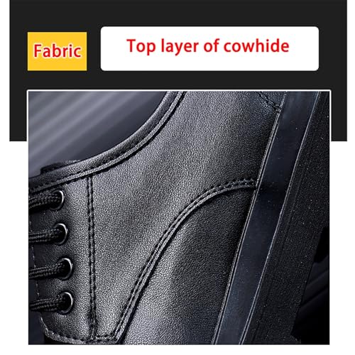 Men's Business Dress Shoes, Soft Sole Casual Leather Oxford Shoes for Men, Warm Lined Winter Cotton Padded Shoes, Comfortable Fit Round Toe Lace-Up2