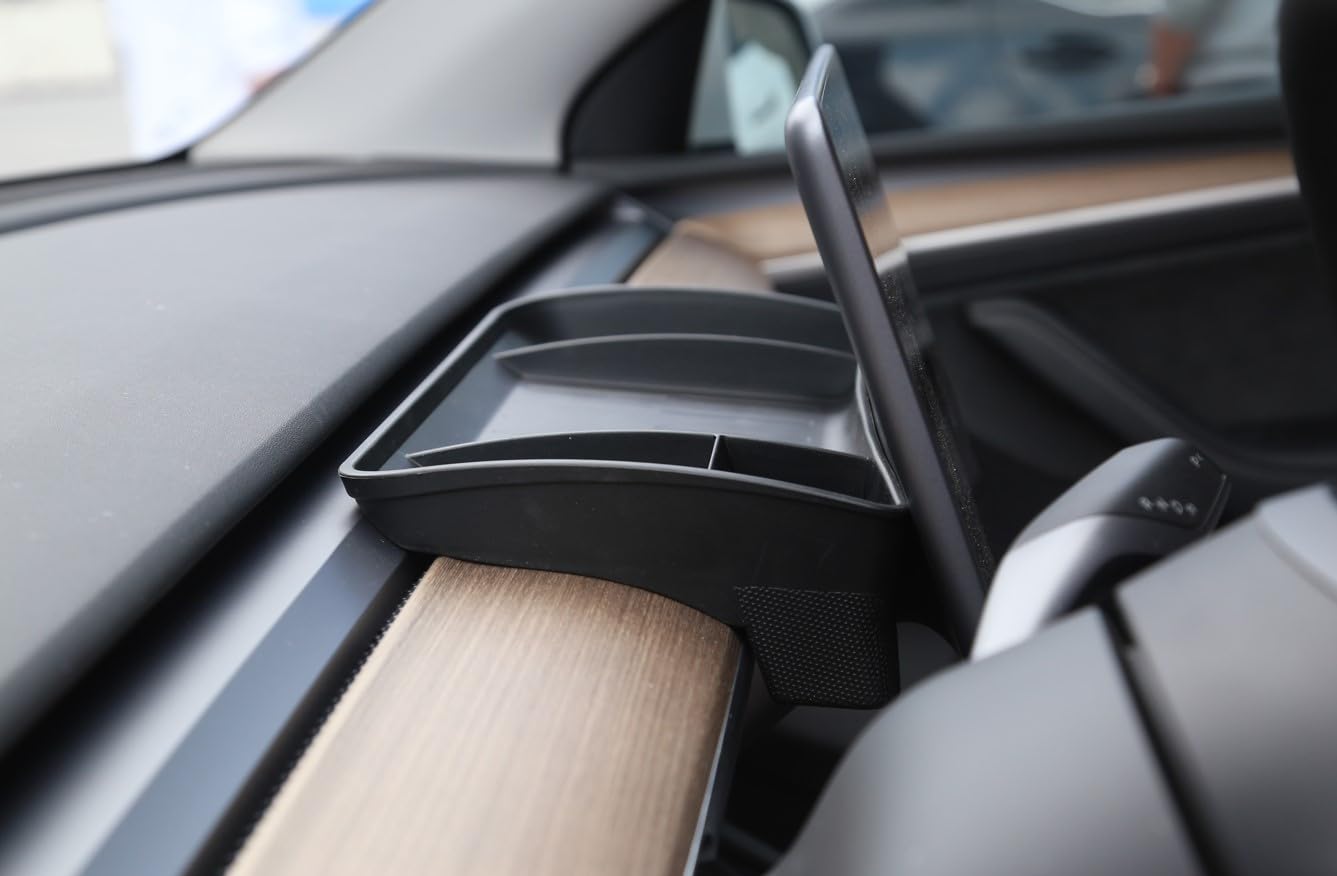 ev-goodies.de Organizer Aufbewahrung hinter Display für Tesla Model Y und Tesla Model 3 geeignetes Zubehör