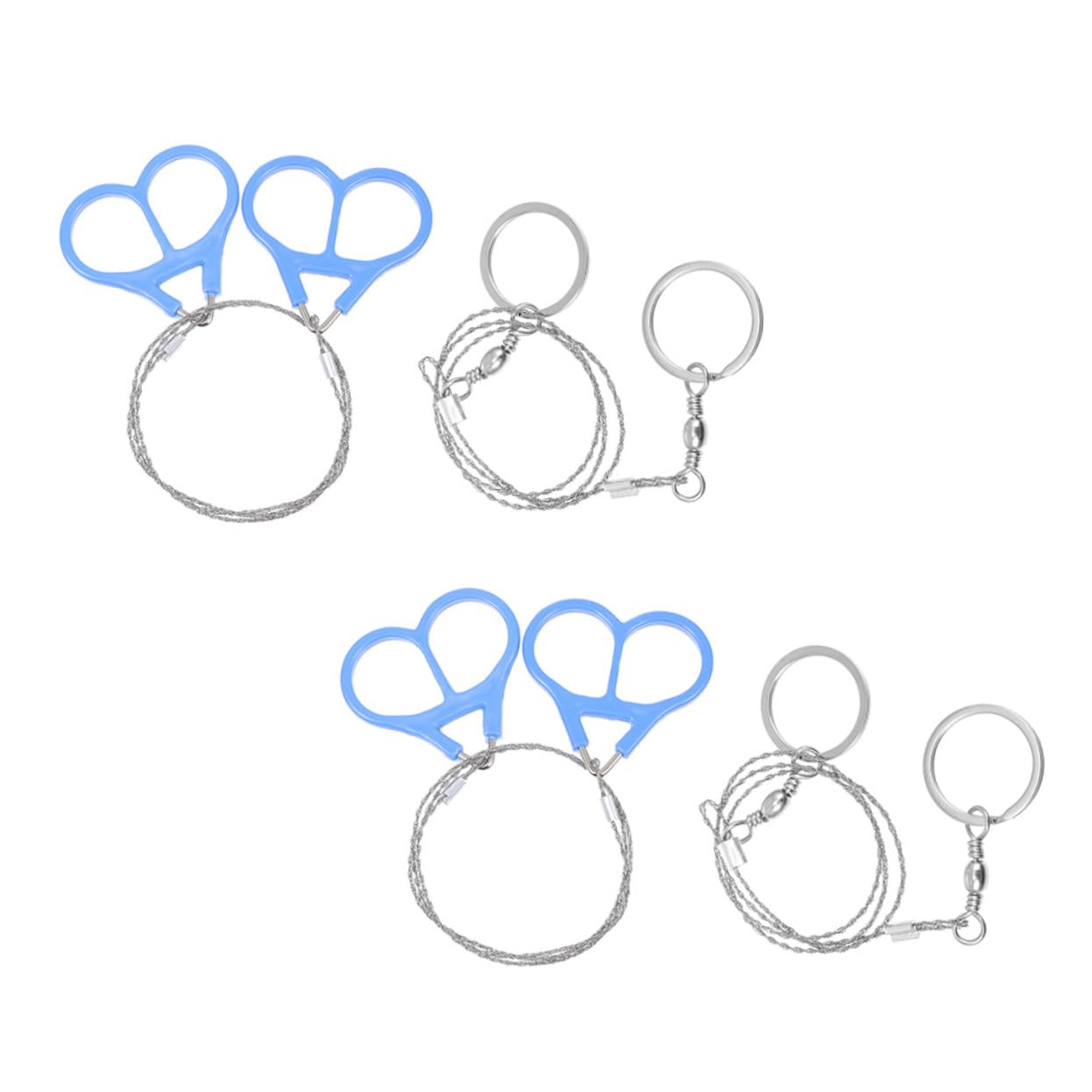 BUTIFULSIC Handheld Emergency Wire Saws 4pcs Stainless Steel Wire Saws for Outdoor Cutting Survival and Garden Use