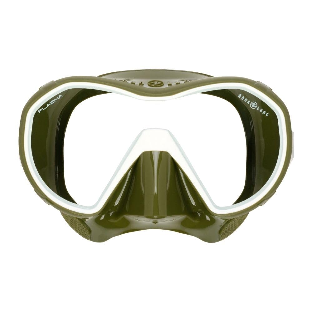 AQUALUNG PLAZMA - Panoramisch frameloos duikmasker voor volwassenen, gevarieerde lensmodellen, snel verstelbare gespen, herbruikbare beschermhoes, ideaal voor duiken en snorkelen