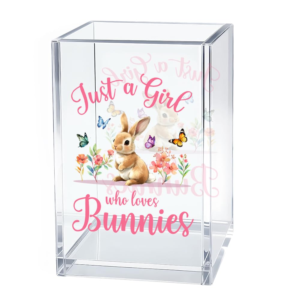 Just A Girl Who Loves Bunnies Makeup Organizer Pen Holder for Desk