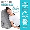 Bed-Wedge-Pillow-Adjustable-912-Inch-Folding-Memory-Foam-Incline-Cushion-System-for-Legs-and-Back-Support-Pillow-Acid-Reflux-Anti-Snoring-Heartburn-Reading--Machine-Washable