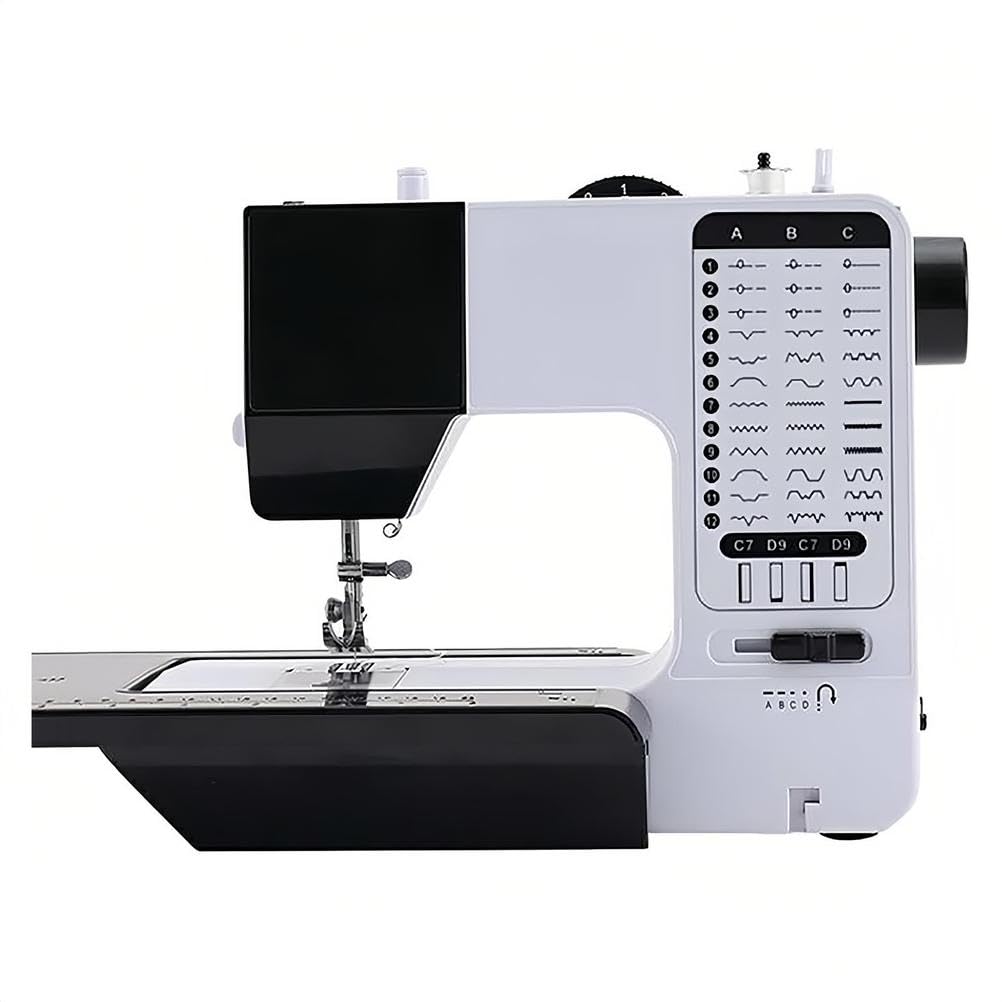 Máquina de coser industrial portátil automática con 38 puntadas integradas, adecuada para telas gruesas, ideal para principiantes y profesionales