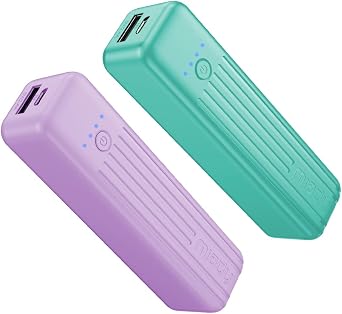 Miady 2-Pack Small Portable Charger 5000mAh Power Bank Travel Battery Pack