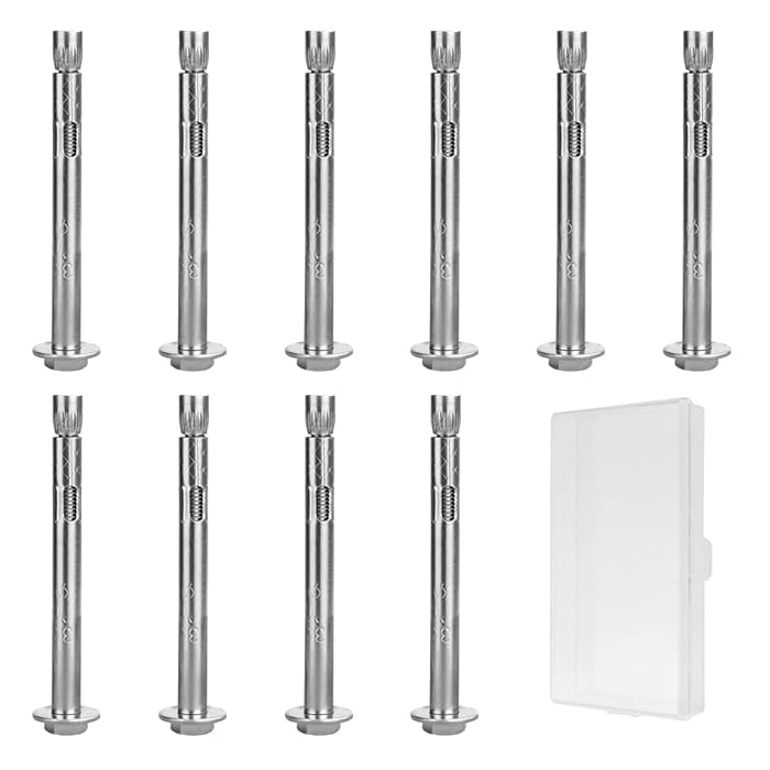 Buy TANCUDER 10 PCS Expansion Screw Bolts, M6x80mm Rawl Bolts 304