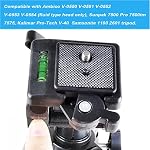 Paquet de 2 41mm et 43mm Adaptateur de montage de la plaque de sortie rapide de trépied, 2 Tailles QR Remplacement de la tête de rotule de la caméra de plaque compatible avec le montage Sunpak Kalimar Zomei Tripod