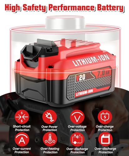 Image of Bonadget NEW 7.0Ah 2PACK for Craftsman 20V Battery for Craftsman V20 Battery CMCB205 CMCB202 CMCB204 CMCB206 Tool Battery Replacement Lithium-ion