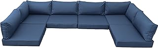 Valita Outdoor Furniture Replacement Cushions, Fits 6-seat Sectional Rat...