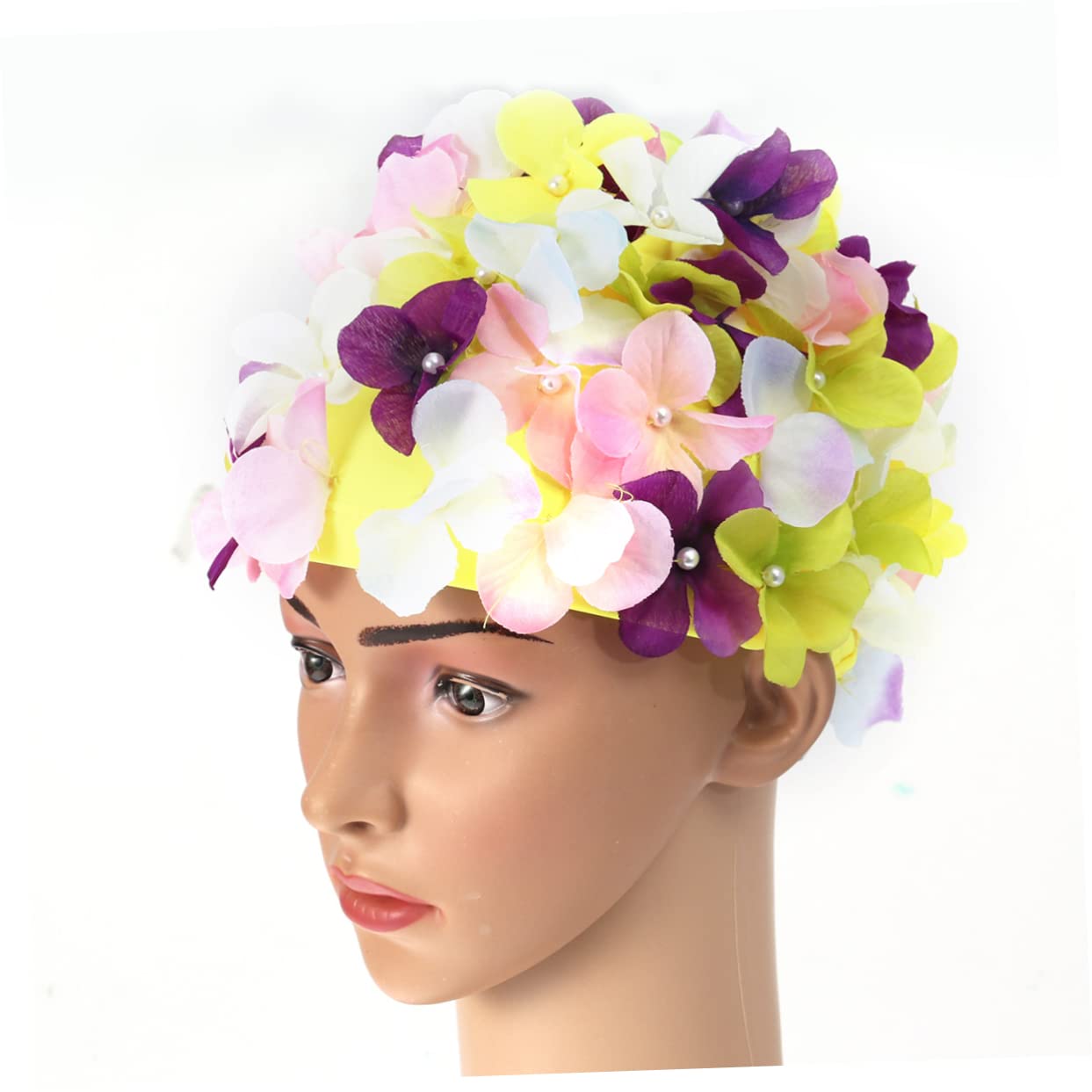 Toddmomy 3 Pièces Cheveux pour Nettoyer Les Filles/Garder Doux Adulte sur Long/Polyester Hommes Bain Turban Natation D L Rétro Douche Silicone Chapeau À La Mode Mettre Inchangé Protection
