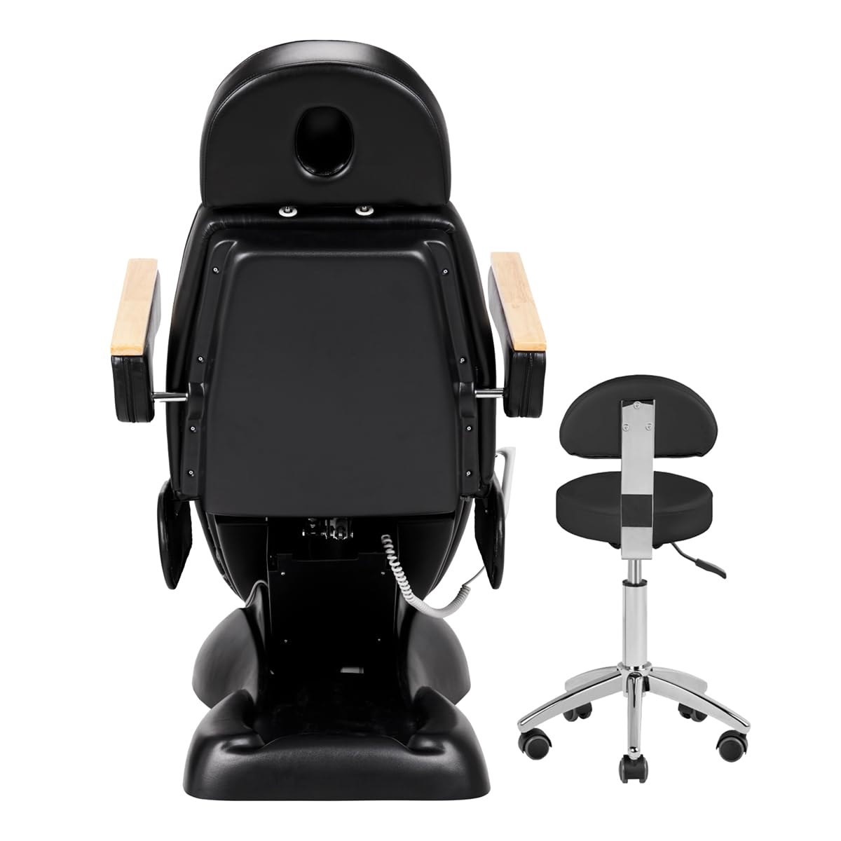 ACTIVESHOP Elektrische Kosmetikliege Sillon Lux 3 Motoren grau, graues Untergestell, AS-148187