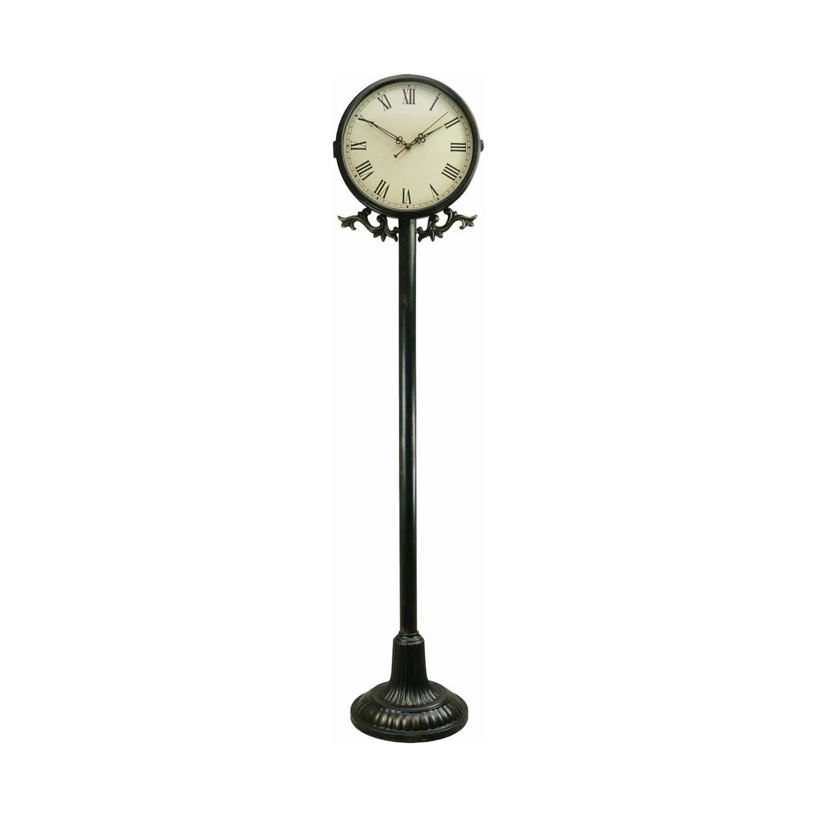 Reloj de Abuelo Reloj de pie de Metal con números Romanos