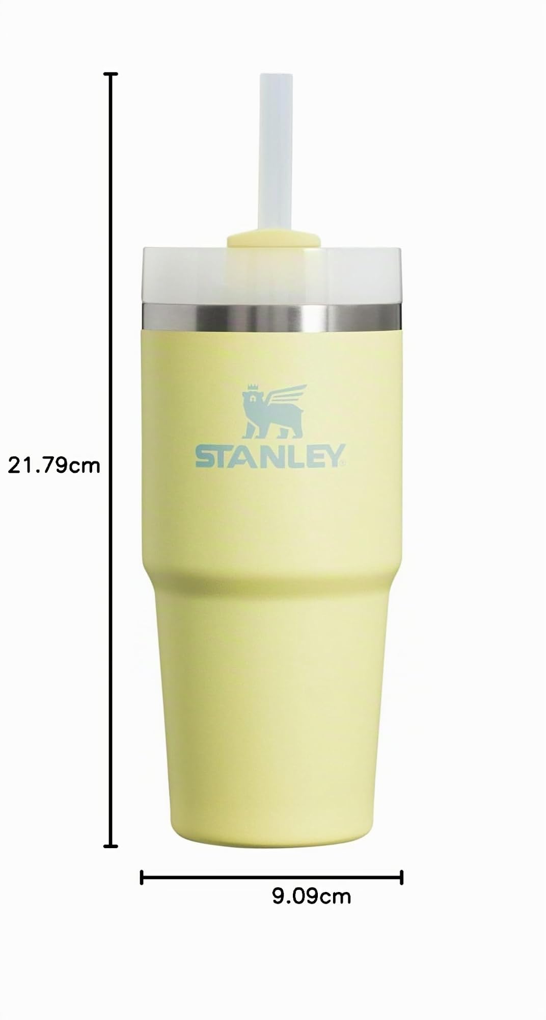 STANLEY Quencher H2.0 FlowState - Vaso aislado al vacío de acero inoxidable con tapa y popote para agua, té helado o café, batidos y más, pomelo, 20 onzas