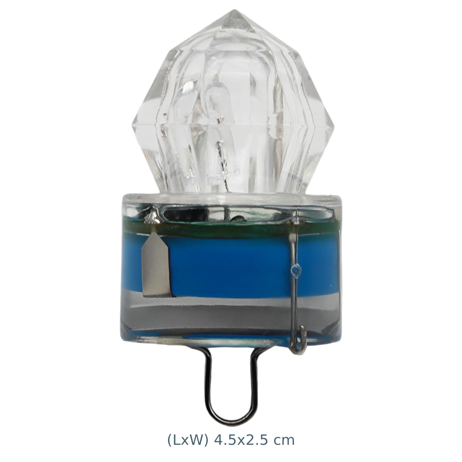 10 STK. Blaue LED Unterwasser Angellichter, Diamantform für Tiefsee und Nachtangeln, Hartschalen Köder für Süß und Salzwasser, 4,5 x 2,5 cm Angelköder Gerät, mit starker Leuchtwirkung