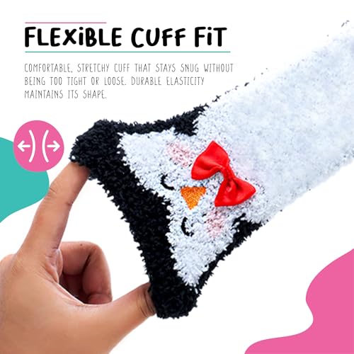 Image of POPCRAZE Novelty Fuzzy Animal Socks Plush Cozy Crew Slipper