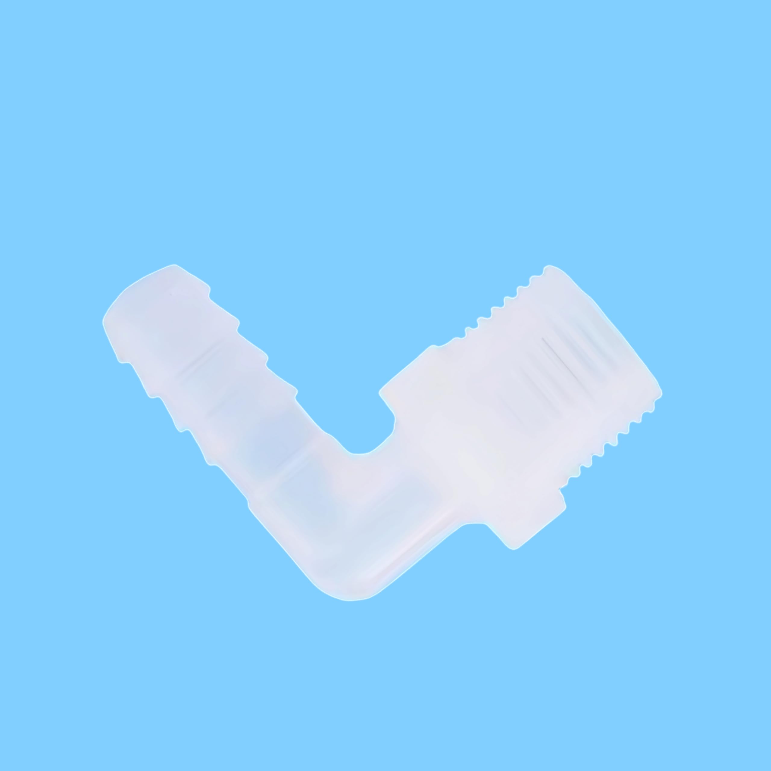Plastikowa końcówka do węża — gwint męski 1/2G do złącza adaptera z końcówką 3/8” do paliwa, gazu, cieczy i powietrza — opakowanie 100 szt.(5/16inch 3/8G L-Type)