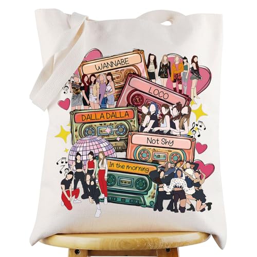 WZMPA Korean Pop Tote Bag Yeji＆Lia＆Ryujin Fans Gift K-Pop Chaeryeong＆Yuna ITZY Shoulder Bag...