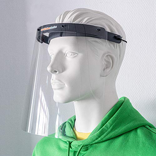 Preisvergleich Produktbild (1 Stück) Professionelles Gesichtschutz-Visier hochtransparent von aufkleberdrucker / stempel-fabrik