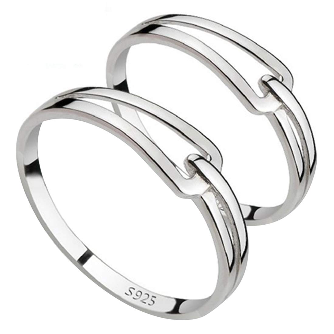 Peora Valentine Day Stainless Steel Engagement Ring for Unisex-adult (Silver) (B07NCZ27B2) Amazon Price History, Amazon Price Tracker