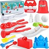 11 Pcs Snow Toys Kit, Snowball Maker Toys and Sand Mold Fun Winter Outdoor Play Snow Toys Thicken...