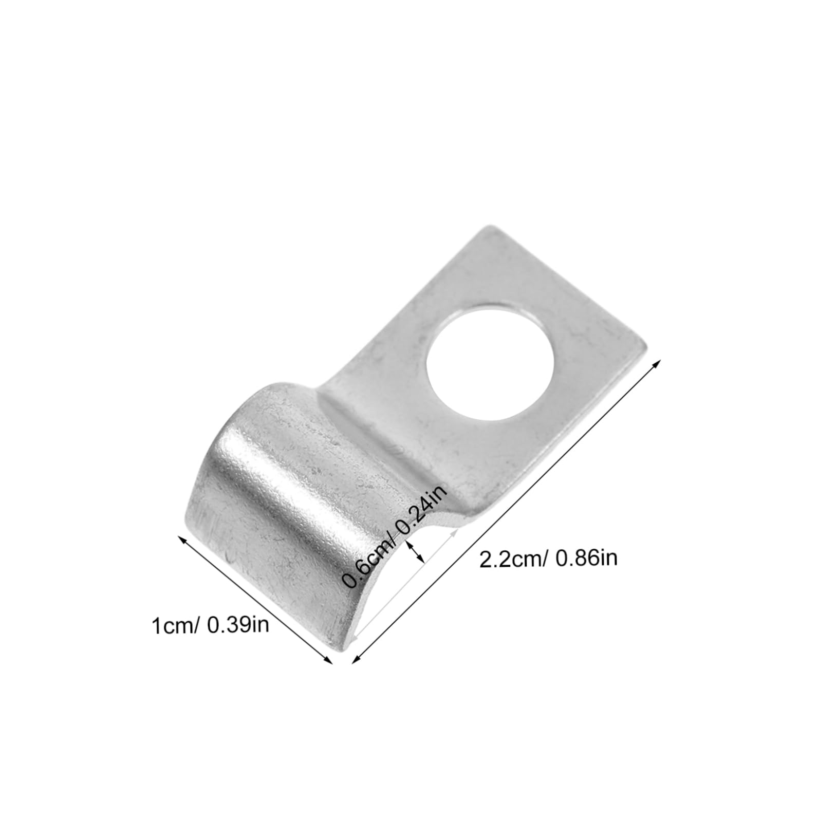 Unomor Outdoor Pipe Clamp 100pcs Iron Cable Wire Screw Clamp Wire Fence Clips for Wall Mounting