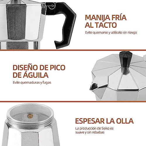 La Mejor Selección de Cafetera italiana aluminio comprados en linea. 18 Imagen adicional