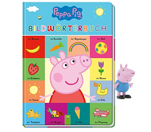Preisvergleich Produktbild Peppa Pig Bildwörterbuch (Extragroßes Pappbilderbuch) + 1 Peppa Wutz Spielfigur