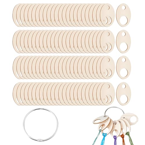 100 Pcs Wood Thread Drops Floss Drops Cross Stitch Embroidery Floss Organizer Rings Floss Drop Bobbins Embroidery Floss Cards 2x1.5 Inch Floss Bobbins for Cross Cotton Craft DIY Sewing Storage