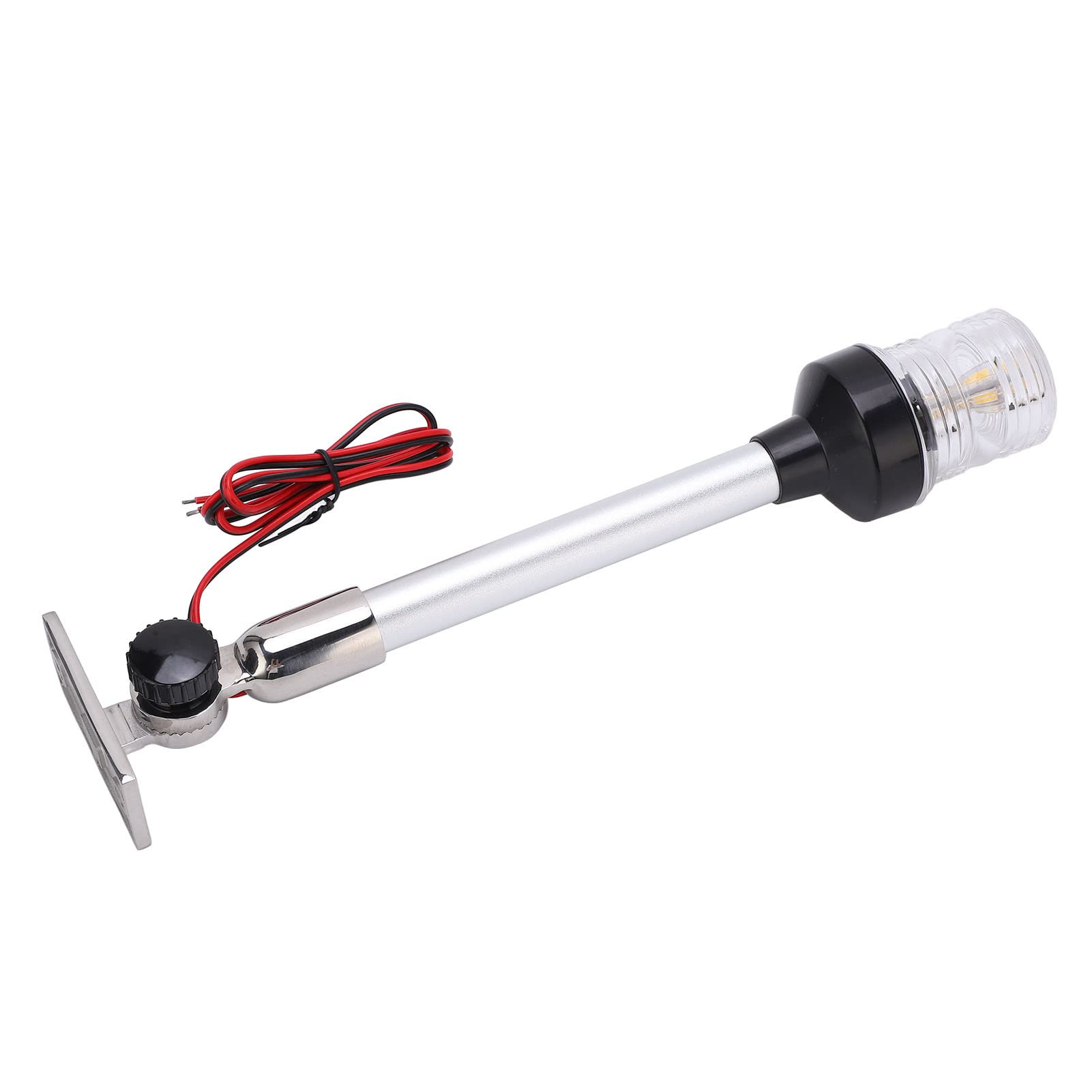 VGEBY Faro di Navigazione a LED 360° 12 Pollici per Barca Marina | Impermeabile IP66, Base in Acciaio Inox 316, visibilità Fino a 2 Miglia Nautiche, Alimentazione DC 12-24V, Luce bianca.