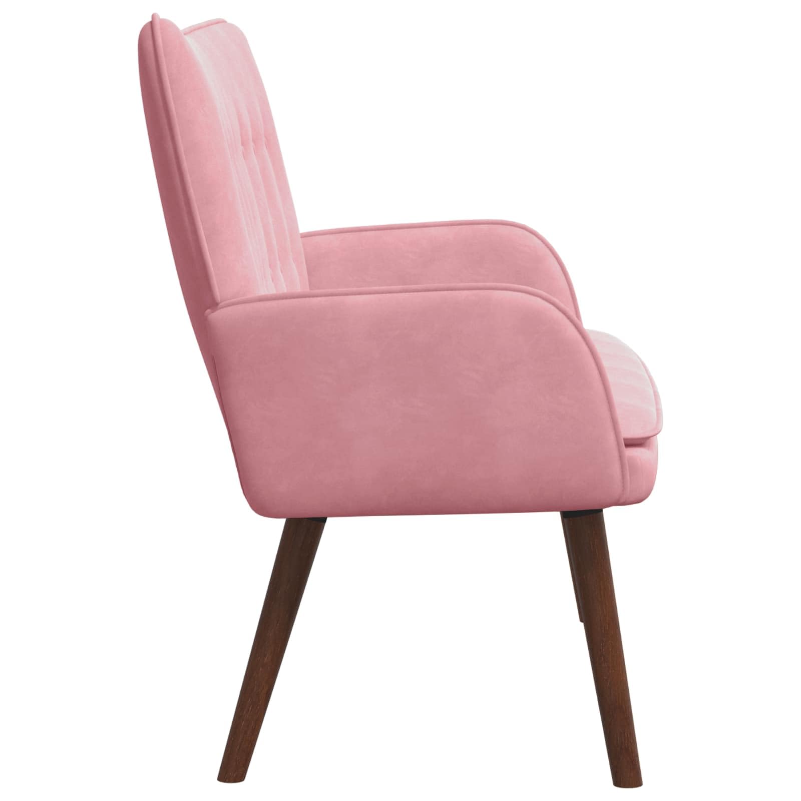 vidaXL Sofá de 2 Plazas Rosa 115 x 61 x 87 cm Terciopelo