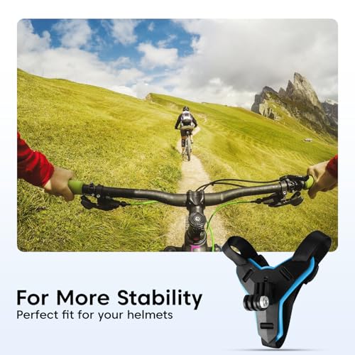 Sounce Helmet Chin Strap Mount with Mobile Clip & Screw Compatible with All Smart Phones Go pro Hero 9/8/7/6,SJCAM, Yi, DJI Osmo Action & Other Action Cameras (Multipurpose Helmet Mount) 7 51t0 9M8OOL